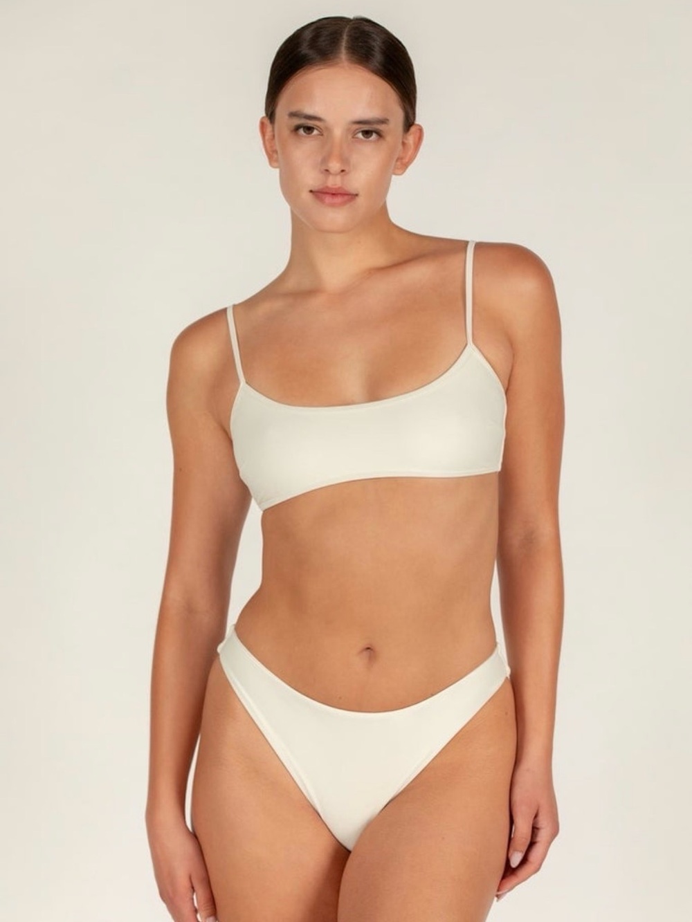 Mikoh Cream Minimal Bikini Top